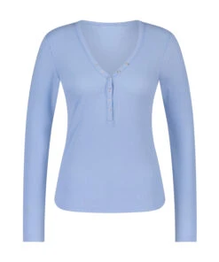 Haut De Pyjama à Manches Longues - Bleu -Catrin La Lingerie Boutique 201768 5