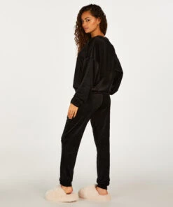 Pantalon De Jogging Velours - Noir 9 Pantalon De Jogging Velours - Noir -Catrin La Lingerie Boutique 201785 4