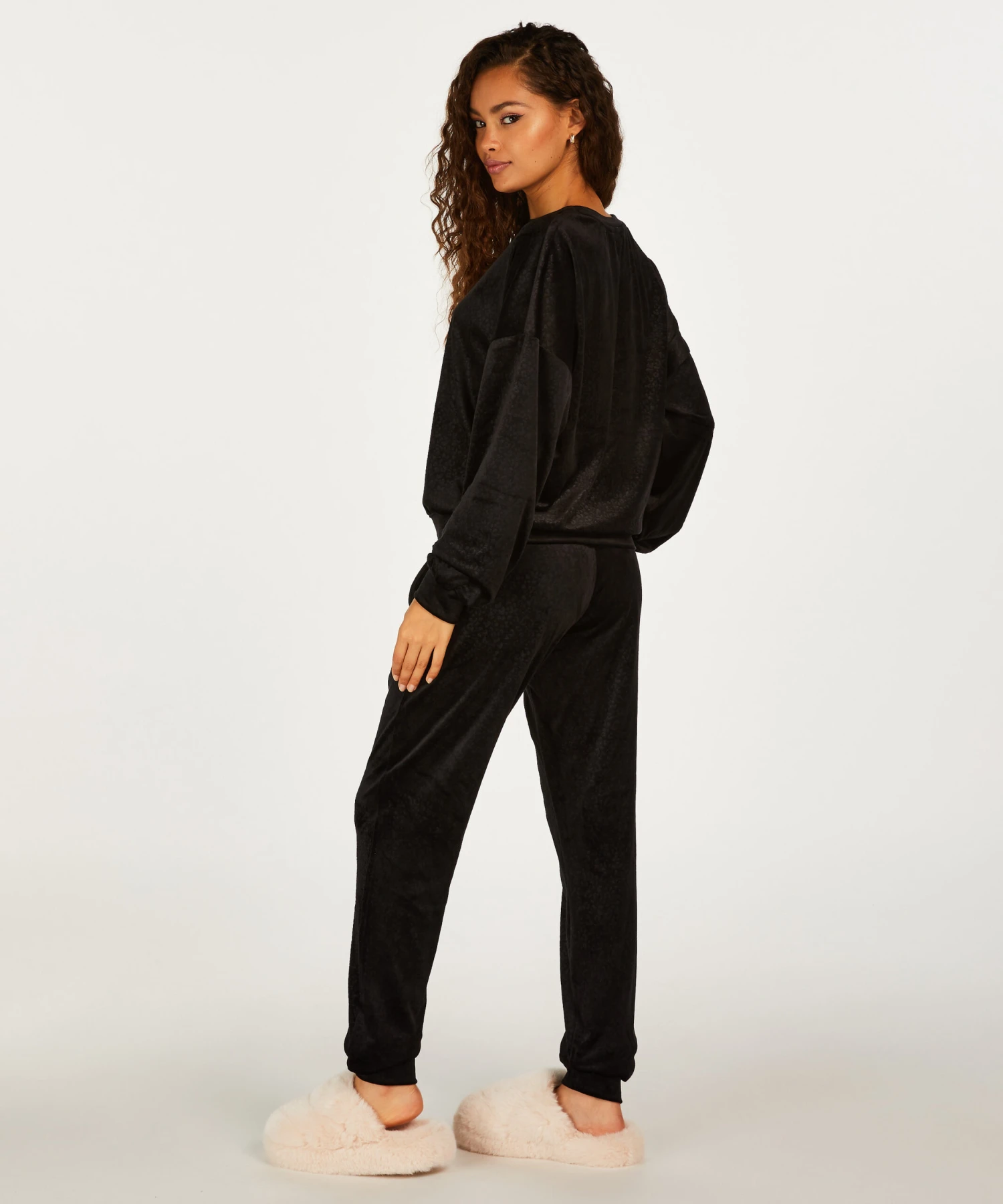 Pantalon De Jogging Velours - Noir 5 Pantalon De Jogging Velours - Noir – Image 3