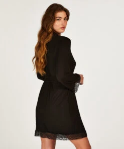 Peignoir Court - Noir -Catrin La Lingerie Boutique 201793 4