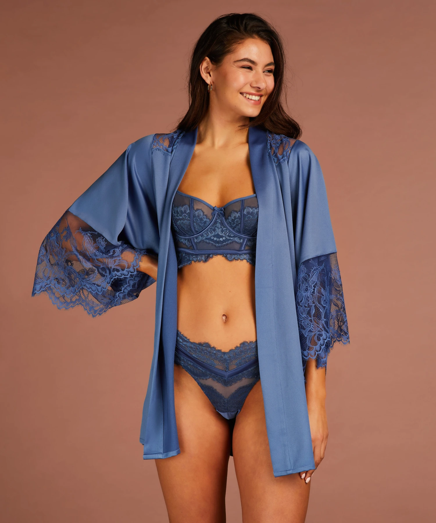 Kimono Sophia - Bleu 5 Kimono Sophia - Bleu – Image 3
