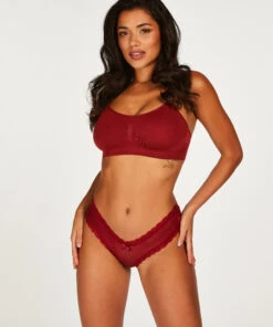 Slip Brésilien V-shape Mesh - Rouge