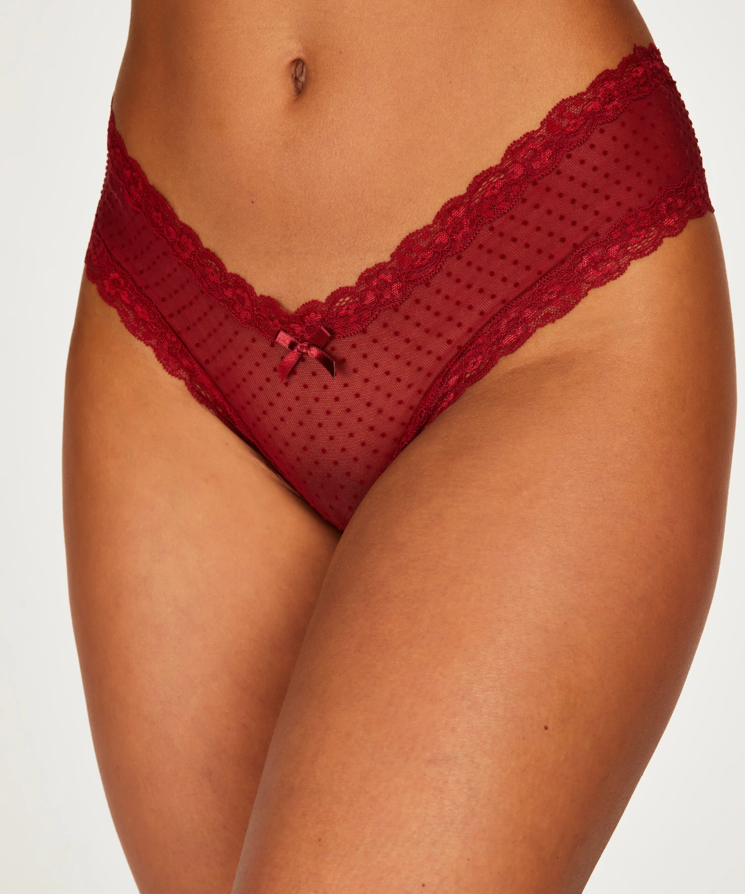 Slip Brésilien V-shape Mesh - Rouge 4 Slip Brésilien V-shape Mesh - Rouge – Image 2