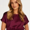 Top Court En Satin - Violet