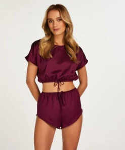 Top Court En Satin - Violet 10 Top Court En Satin - Violet -Catrin La Lingerie Boutique 202000 3