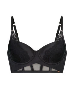 Soutien-gorge Préformé à Armatures Longline Jacqueline - Noir -Catrin La Lingerie Boutique 202046 5