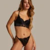 Slip Brésilien échancré Jacqueline - Noir -Catrin La Lingerie Boutique 202050 1