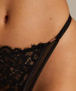 Slip Brésilien échancré Jacqueline - Noir -Catrin La Lingerie Boutique 202050 2