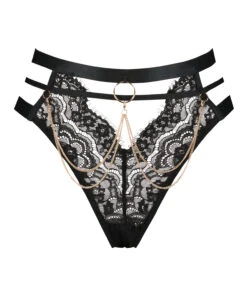 Slip Brésilien Ouvert Talluha - Noir -Catrin La Lingerie Boutique 202129 5