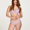 Slip Brésilien V-shape Mesh - Violet