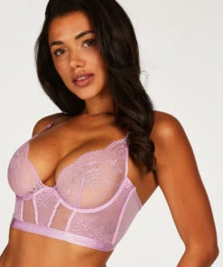 Soutien-gorge à Armatures Non-préformé Longline Honey - Violet