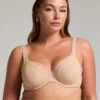 Soutien-gorge à Armatures Non-préformé En Maille - Beige