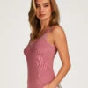 Débardeur Côtelé En Dentelle - Rose -Catrin La Lingerie Boutique 202320 1