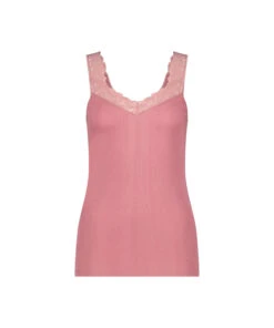 Débardeur Côtelé En Dentelle - Rose 12 Débardeur Côtelé En Dentelle - Rose -Catrin La Lingerie Boutique 202320 5