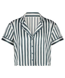 Veste à Manches Courtes En Satin - Vert -Catrin La Lingerie Boutique 202323 5