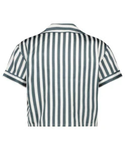 Veste à Manches Courtes En Satin - Vert -Catrin La Lingerie Boutique 202323 6