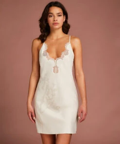 Nuisette Lace Satin - Blanc