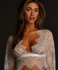 Top Allover Lace - Blanc