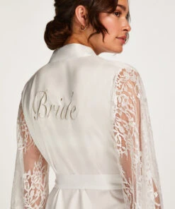 Kimono Satin Bride - Blanc