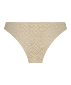 Slip De Bikini Tanga Brésilien Crochet Lurex - Blanc -Catrin La Lingerie Boutique 203059 6
