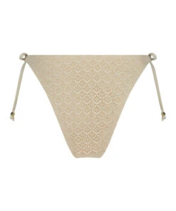 Bas De Bikini Jambes Hautes Crochet Lurex - Blanc -Catrin La Lingerie Boutique 203061 6