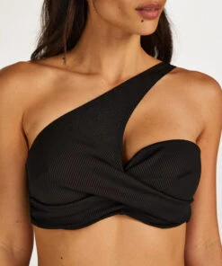 Haut De Bikini à Armatures à Effet Push-up Préformé Nero Rib - Noir -Catrin La Lingerie Boutique 203075 2