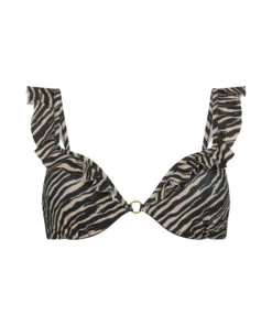 Haut De Bikini Préformé à Armatures Zebra - Marron -Catrin La Lingerie Boutique 203092 5