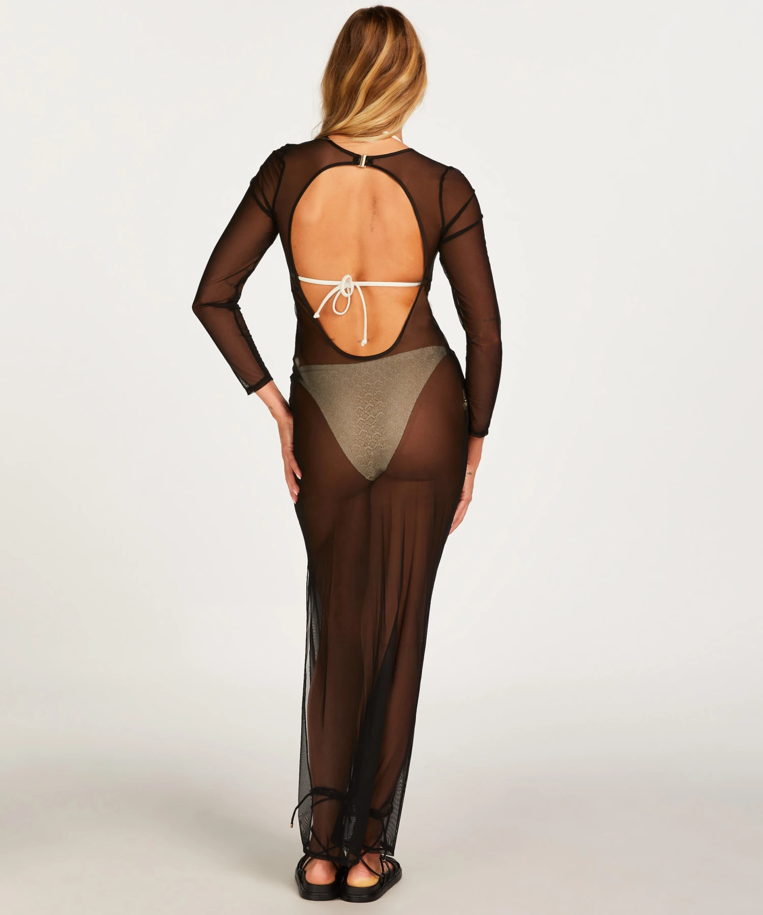 Robe Longue Extra-fine - Noir 6 Robe Longue Extra-fine - Noir – Image 4